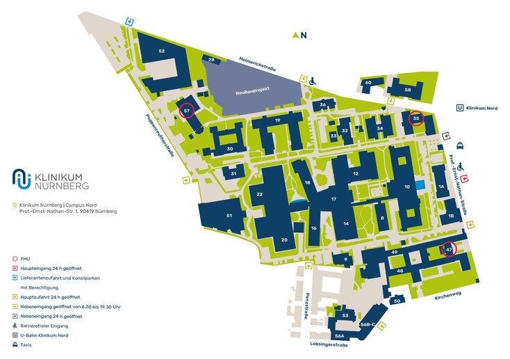 Lageplan Klinikum Nürnberg