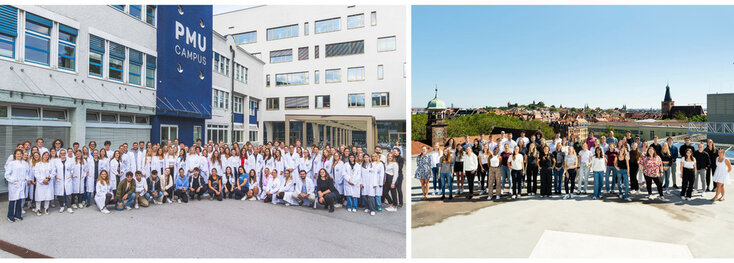 Studienstart Gruppenfotos Salzburg Nürnberg