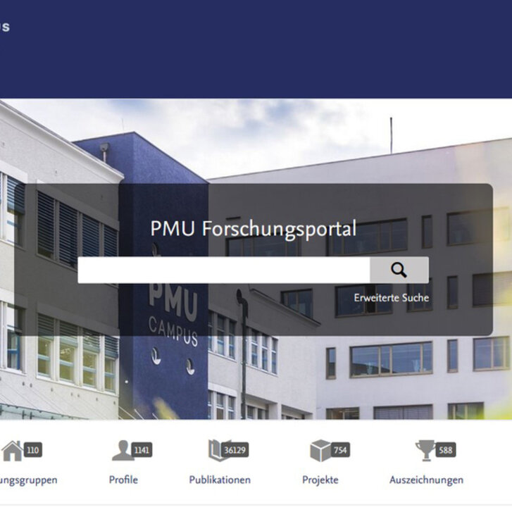  Neues Forschungsportal bietet spannende Einblicke in Forschungslandschaft der PMU und ihrer Kliniken