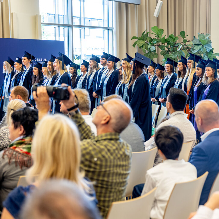Graduates from Nursing Science and Public Health celebrate their graduation